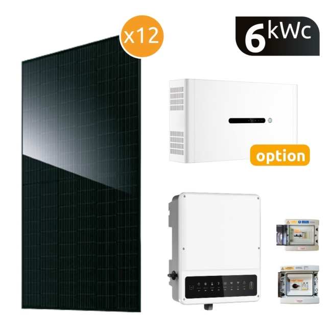 EcoKit solaire haut de gamme 6 kWc complet avec batterie 10 Kw 